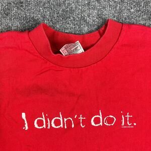 707 T-Shirt Kids Size Small Red I Didn’t Do It Graphic Tee Funny Short Sleeve